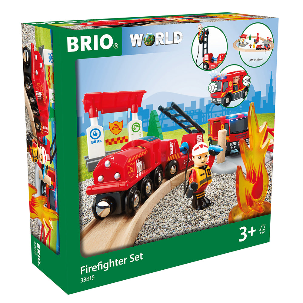 Imagine Set trenulet pompieri BRIO, 3+ ani
