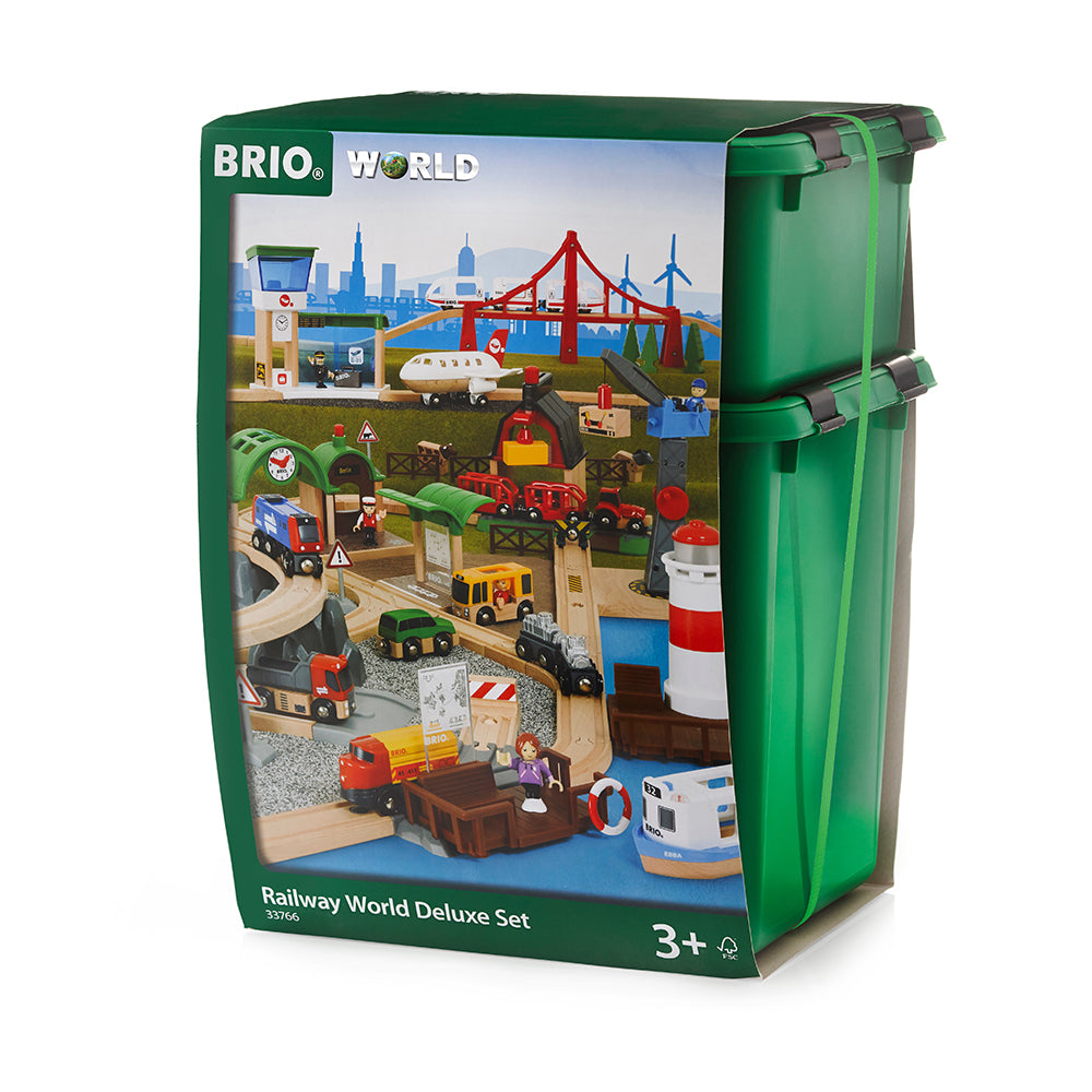 Imagine Set deluxe lumea trenuletelor BRIO, 3+ ani