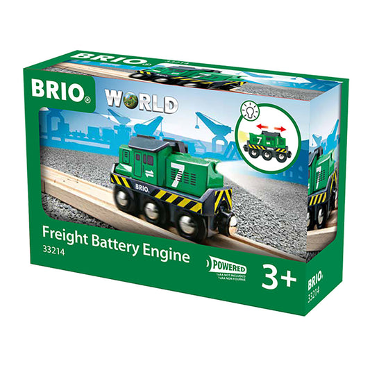 Locomotivă din lemn Brio cu baterie pentru transport marfă, cod 33214