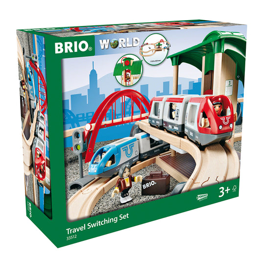 Imagine Set trenulet cu statie de legatura BRIO, 3+ ani