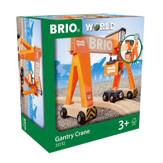 Imagine Macara Gantry incarcare marfa trenulete BRIO, 3+ ani