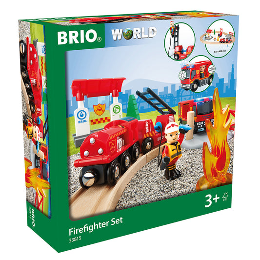 Imagine Set trenulet pompieri BRIO, 3+ ani