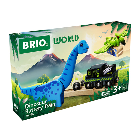 Imagine Trenulet cu baterii, aventura dinozaurilor BRIO, 3+ ani
