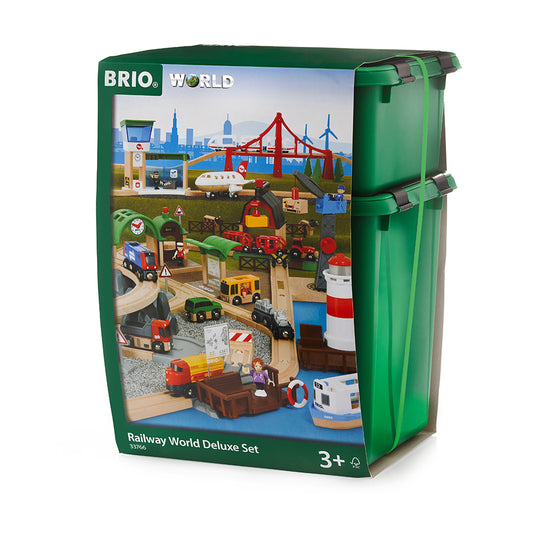 Imagine Set deluxe lumea trenuletelor BRIO, 3+ ani